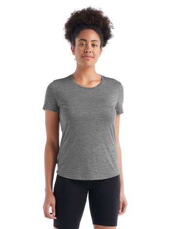Dámské Tričko Icebreaker Merino Sphere II Krátké Sleeve Šedé | CZ 1378HAPK